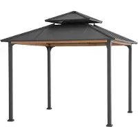 Sunjoy Stahl Gazebo / Pavillon 3x3 PASU - 300cm x 300cm, anthrazit