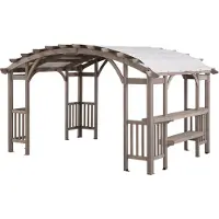 Sunjoy Zedernholz Pergola / Pavillon 3x4 DAJTI - 305cm x 427cm, grau