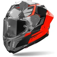 Airoh GP 800 Master Carbon Schwarz Grau Orange Integralhelm Größe XL