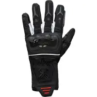 IXS Rapid-STX 1.0 Wasserdichte Damen Schwarz Weiß Rot Handschuhe Größe S