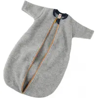 Engel Baby Schlafsack Langarm Wollfleece hellgrau melange - Größe 62/68 Kinder 576010