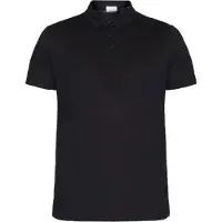 KnowledgeCotton Apparel Linen Polo black - Größe M 1020001