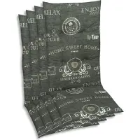 GO-DE Textil, Sesselauflage Hochlehner, 4er Set, Farbe: grau, Maße: 118 cm x 48 cm x 5 cm, Rueckenhoehe: 70 cm