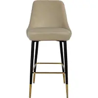 InStyle Look by Kayoom | Barhocker Mojo Samt braun Samt 53x110x57 cm | NADUVI