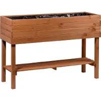 Dobar Hochbeet auf Stelzen inkl. Ablage 117 x 40 x 80 cm braun