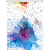 Lichtblick Rollo Klemmfix, ohne Bohren, Verdunkelung, Grafik - Bunt 60 x 150 cm