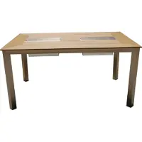 Garden Pleasure Tisch FLORENCE, mit 2 Eisbehältern in grau aus Aluminium