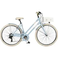 VELOmarche Citybike MILANO Lady 28 Zoll , AZZURRO PARIOLINO