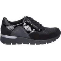 Waldlaufer K Damenschuhe - bequeme Schnür- Halbschuhe schwarz Freizeit