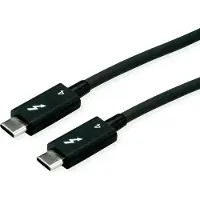 Roline Thunderbolt 4 Kabel, USB C-C, ST/ST, 8K UHD-2, 40Gbit/s, 100W, passiv, schwarz, 0,5 m