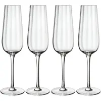 Villeroy & Boch Sektglas "Sektgläser Rose Garden 120 ml 4er Set transparent"