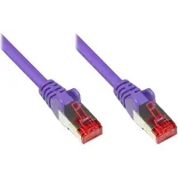 Varia Patchkabel Cat. 6 S/FTP 15m violett, PiMF, PVC-Mantel
