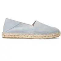 Manfield Hellblaue Espadrilles aus Veloursleder | Größe 40