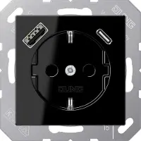 JUNG A1520-15CASW, Typ F, Kunststoff, IP20, 16 A, 50/60 Hz, 5 V