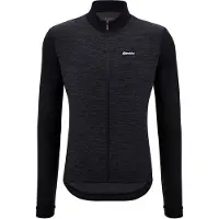 Santini Langarm Fahrradtrikot für den Winter - PURE - Schwarz XL