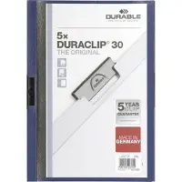 Durable Duraclip 30, A4, Blau, 30 Blätter, 5 Stück(e)