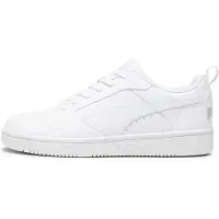 Puma Sneaker "REBOUND V6 LOW" niedrig geschnitten, mit Schnürverschluss, aus getrommeltem Leder