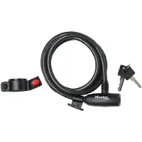 Master Lock Kabelschloss 8232 10 Schwarz 10 mm x 1800 mm - sicheres Fahrradsc...