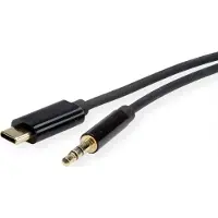 Roline Adapter Kabel USB Typ C - 3,5mm Audio, ST/ST, schwarz, 3 m