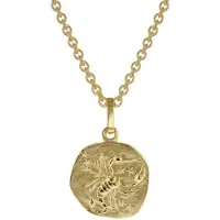 Trendor 75905-11 Sternzeichen für Kinder Skorpion Gold 333 Anhänger + Kette