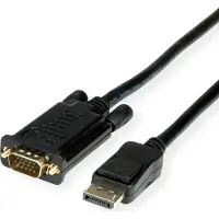 Roline Kabel DisplayPort-VGA, DP ST - VGA ST, schwarz, 1,5 m