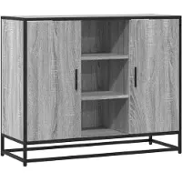 vidaXL Sideboard Grau Sonoma 92x35x76 cm Holzwerkstoff