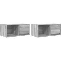 vidaXL TV-Schränke 2 Stk. Grau Sonoma 60x31x25,5 cm Holzwerkstoff