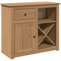vidaXL Sideboard mit Schubladen PANAMA 93x40x80 cm Massivholz Kiefer