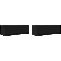 vidaXL TV-Schränke 2 Stk. Schwarz Eichen-Optik 80x31x25,5 cm