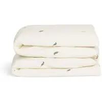 Yumeko Kinderbettwäsche Baumwollsatin 100x135 Weiß - Eco, Bio & Fairtrade