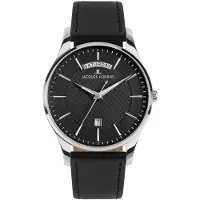 Jacques Lemans 1-2193A Herrenuhr London mit Lederband Schwarz