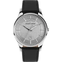 Jacques Lemans 1-2193B Herrenarmbanduhr London Schwarz/Hellgrau