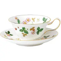 Wedgwood 'Wild Strawberry' Kaffeetasse / Teetasse 0,15 L mit Untertasse Peony 2-tlg. Wild Strawberry 1053287