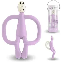 Matchstick Monkey Teething Toy and Gel Applicator Beißring mit 2 in 1 Bürste Lilac 1 St.