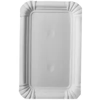 Papstar Teller, Pappe "pure" eckig 10 cm x 16 cm weiß, 16 x 25 Stück 400 Stück
