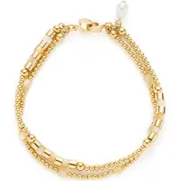 Leonardo 024918 Damen-Armband Caronna Goldfarben Clip & Mix