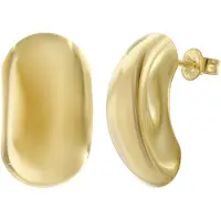 Trendor 28166 Damen-Ohrringe Gold auf Silber 925 Ohrstecker Breite 13 mm