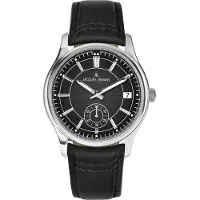 Jacques Lemans 1-2197A Herrenuhr Derby mit Lederband Schwarz