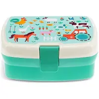 Rex London Lunch-Box mit herausnehmbarem Fach Farmyard