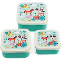 Rex London Snack-Boxen 3er-Set Farmyard