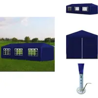 The Living Store Partyzelt 3x9 m Blau