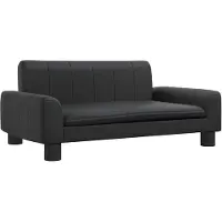 vidaXL Hundebett Schwarz 70x45x30 cm Kunstleder