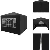 vidaXL Partyzelt 3 x 3 m Anthrazit - Pavillons & Partyzelte