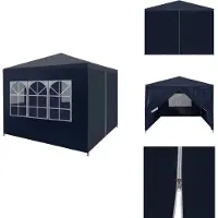 vidaXL Partyzelt 3x3 m Blau - Pavillons & Partyzelte