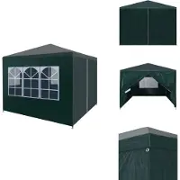 vidaXL Partyzelt 3x3 m Grün - Pavillons & Partyzelte