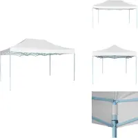vidaXL Profi-Partyzelt Faltbar 3 x 4 m Stahl Weiß - Pavillons & Partyzelte