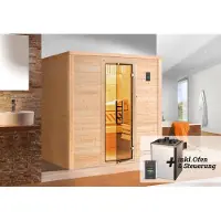 Weka Sauna "Bergen" Set, 7,5 kW-Ofen mit digitaler Steuerung
