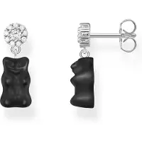 Thomas Sabo Ohrstecker mit schwarzen Goldbären Silber