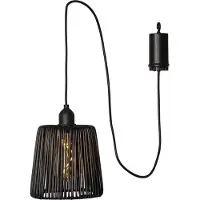 Star Trading LED Outdoor Hängeleuchte "Twine Black" inkl. Timerfunktion Batteriebetrieb