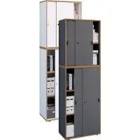 VCM Büroschrank Schiebetüren Salia 5fach B60